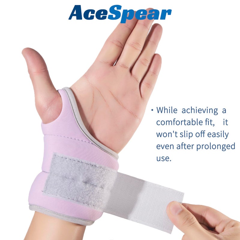AceSpear Wrist Weights with Thumb Loops Lock for Men Women 1lb*2 2lbs*2 3lbs*2 Ankle Weights Weighted Gloves for Running Strength Training Walking Exercises (Purple, 3 lbs x 2) - Image 5